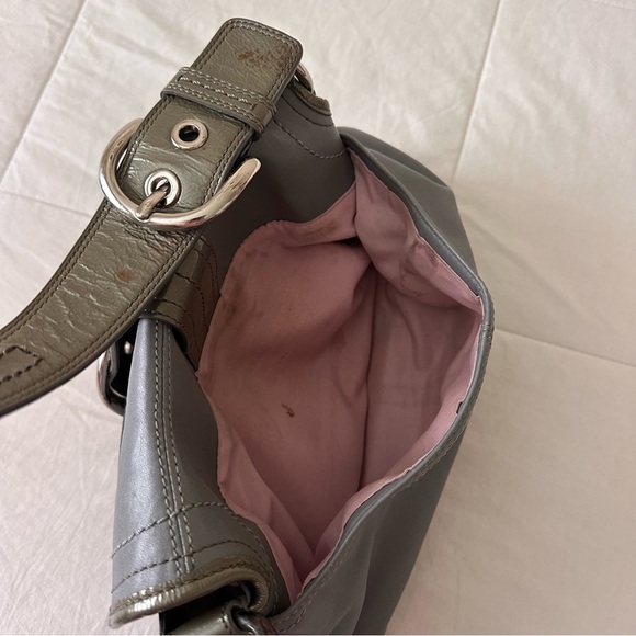 Vintage Coach F15204 Grey SoHo Shoulder Buckle Bag - Picture 12 of 13